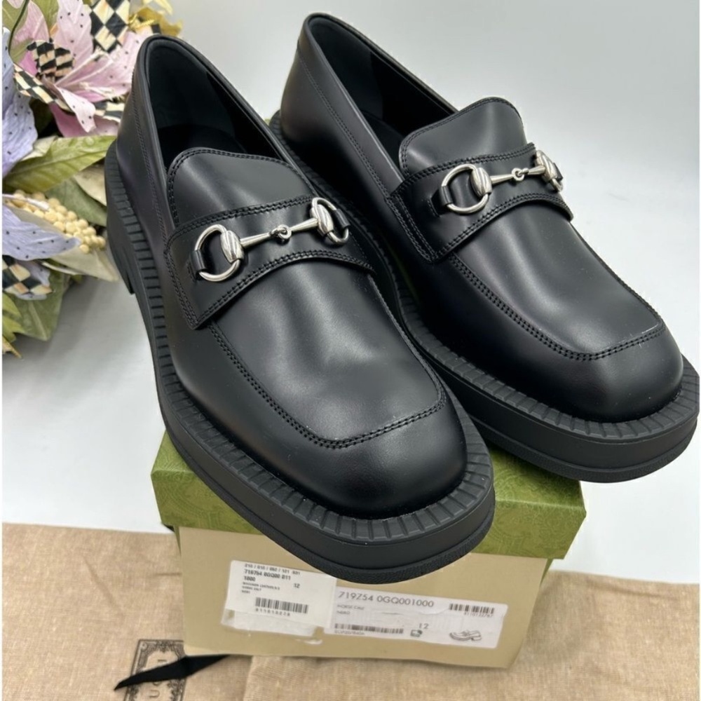 Men’s Gucci  Horsebit leather loafers size 12 made in Italy - Picture 2 of 10